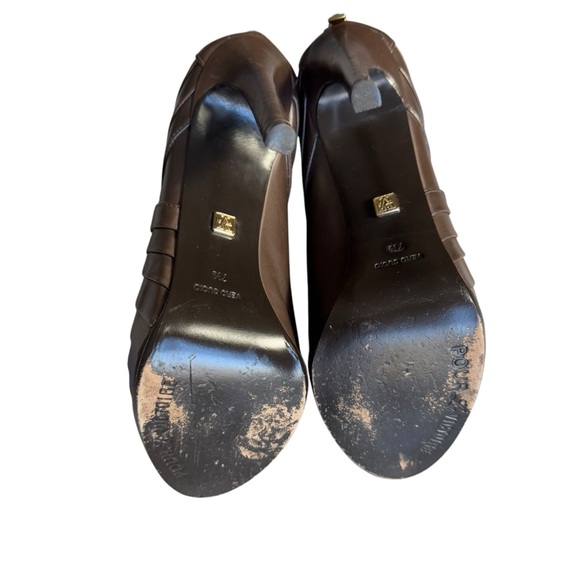 Pour La Victoire Brown Leather Platform High Heel Booties Made Brazil Size 7.5 - Picture 7 of 10